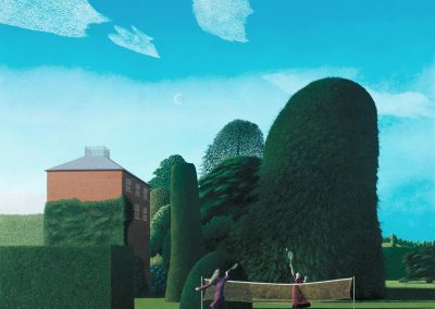 David Inshaw, 'The Badminton Game', 1972-3, oil on canvas, Modernism
